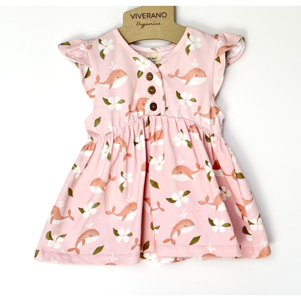 Blusa tipo túnica y pantalón bombacho con estampado de ballenas Gardenia (jersey orgánico)