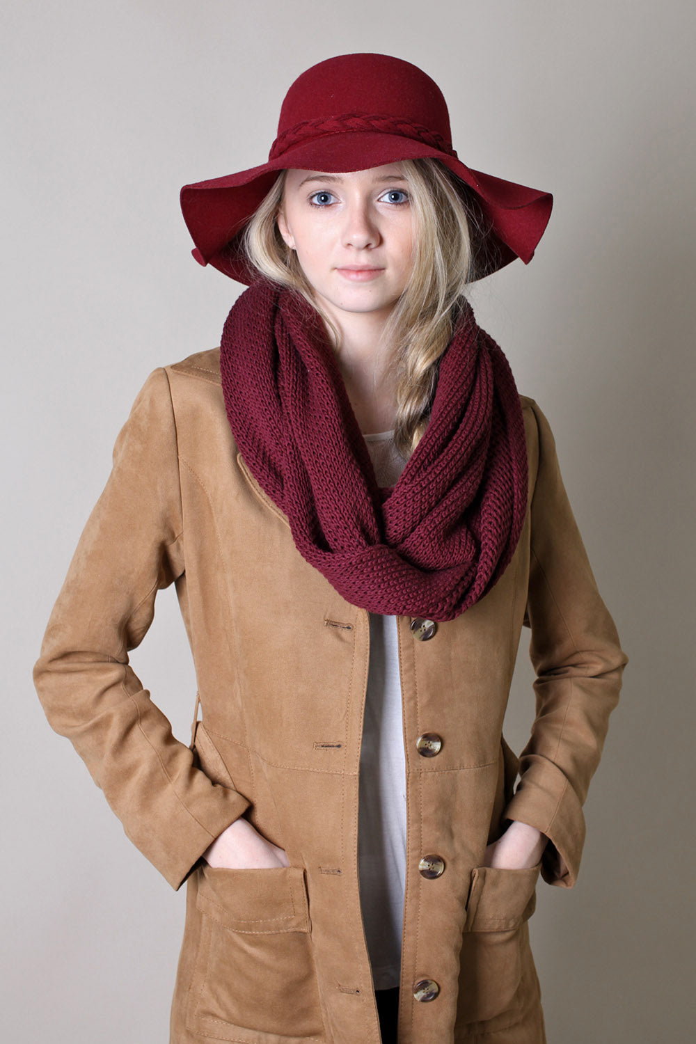 Viverano Organic Cotton Soft Infinity Knit Scarf / Eco-friendly Gifts