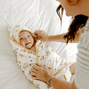 Monkey In The Woods Reversible Baby Hooded Towel (Organic Cotton)