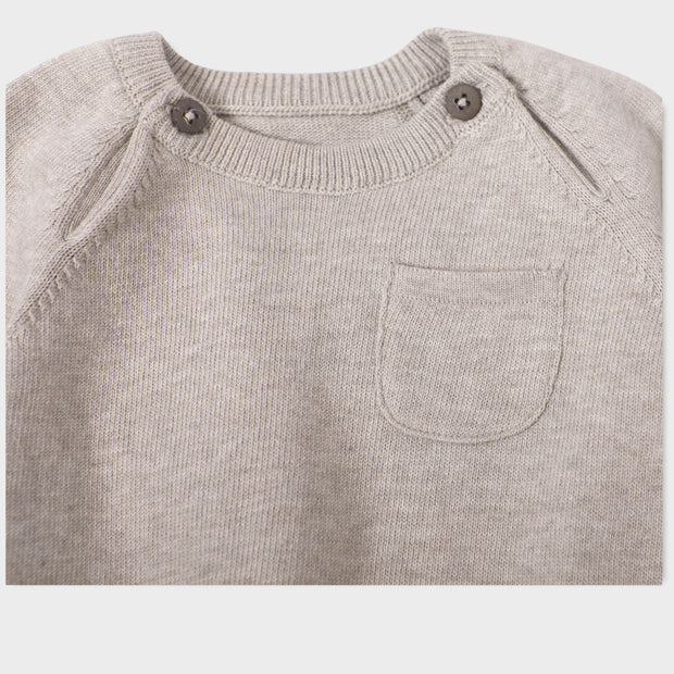 Milan Earthy Baby Raglan Pullover Top Sweater Knit (Organic Cotton) Viverano Organic Baby