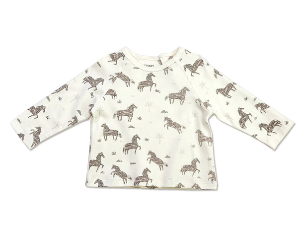 Wild & Free Horse Organic Cotton Long Sleeve Tee for Babies - Baby Gifts