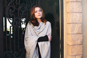 Eco-Chic Pointelle TRAVEL WRAP Shawl Sweater Cardigan Topper Kimono, Organic Cotton