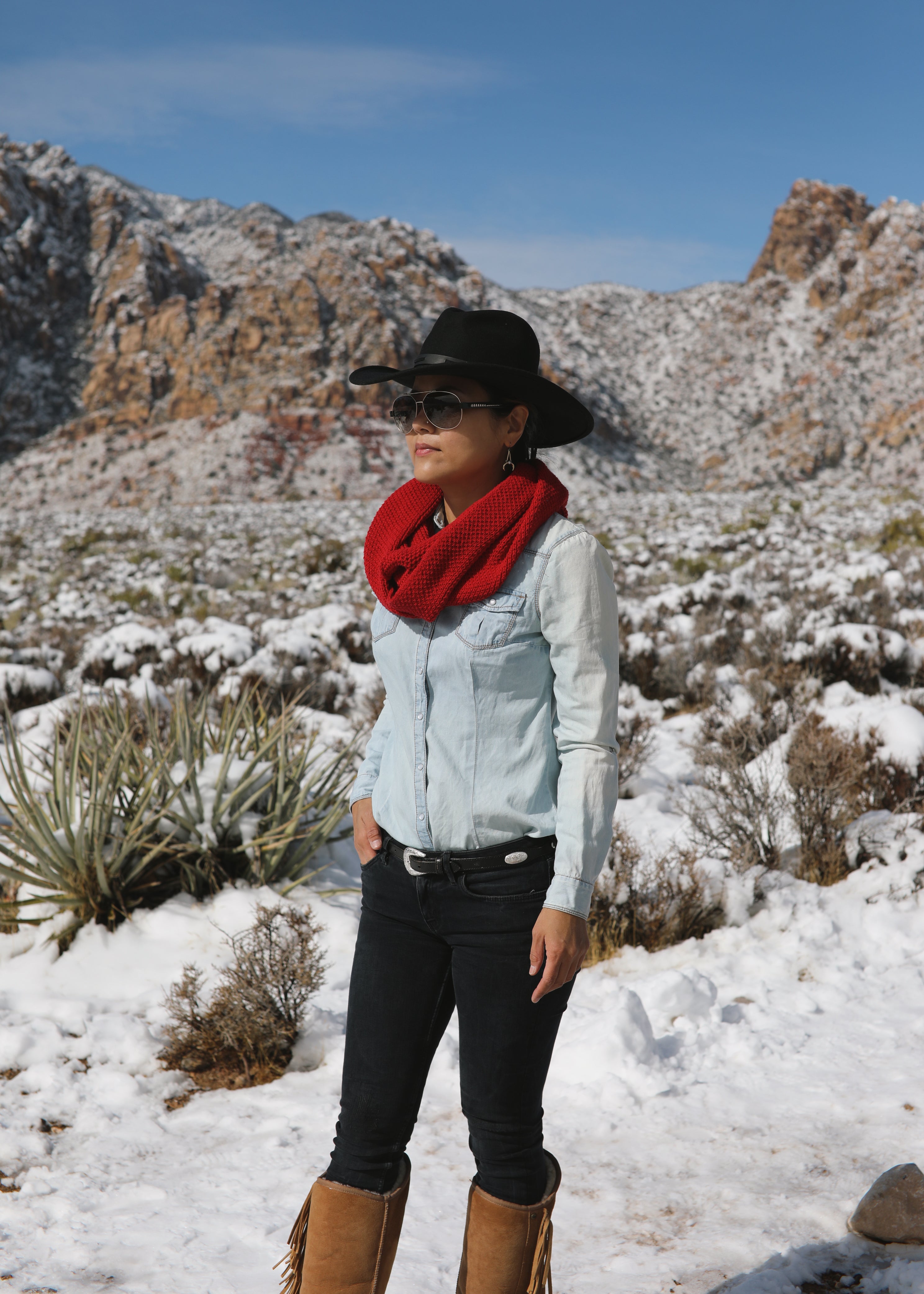 Organic Cotton Soft Knit Infinity Scarf (Solid Color)