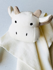 Organic Baby Lovey Security Blanket Cuddle Cloth  - Cow (Viverano)