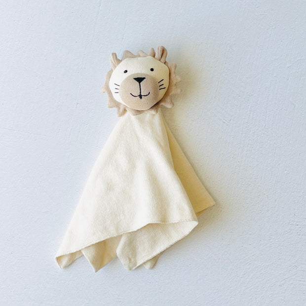 Organic Baby Lovey Security Blanket Cuddle Cloth  - Lion (Viverano)