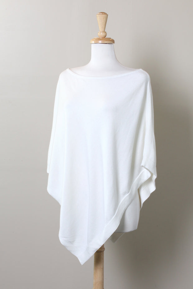 Loving Thread LUXE Organic Cotton Knit 5-Way Poncho Pullover Coverup By Viverano