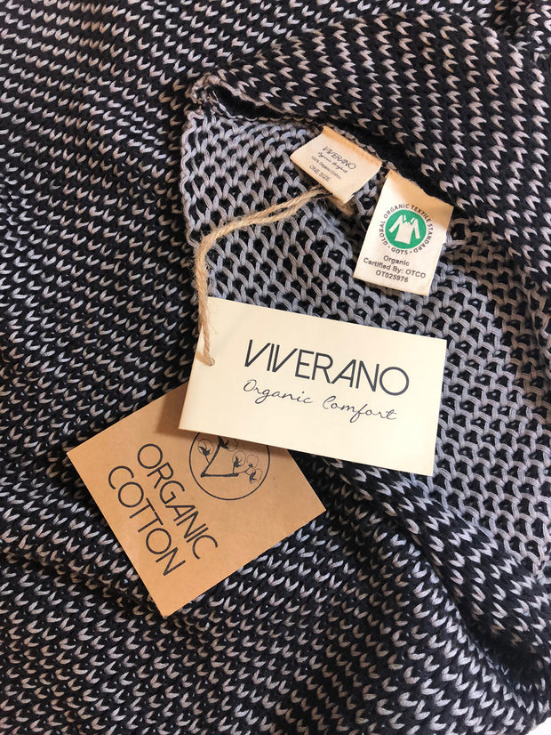 Organic Cotton Knit Infinity Scarf (Bi-Color)