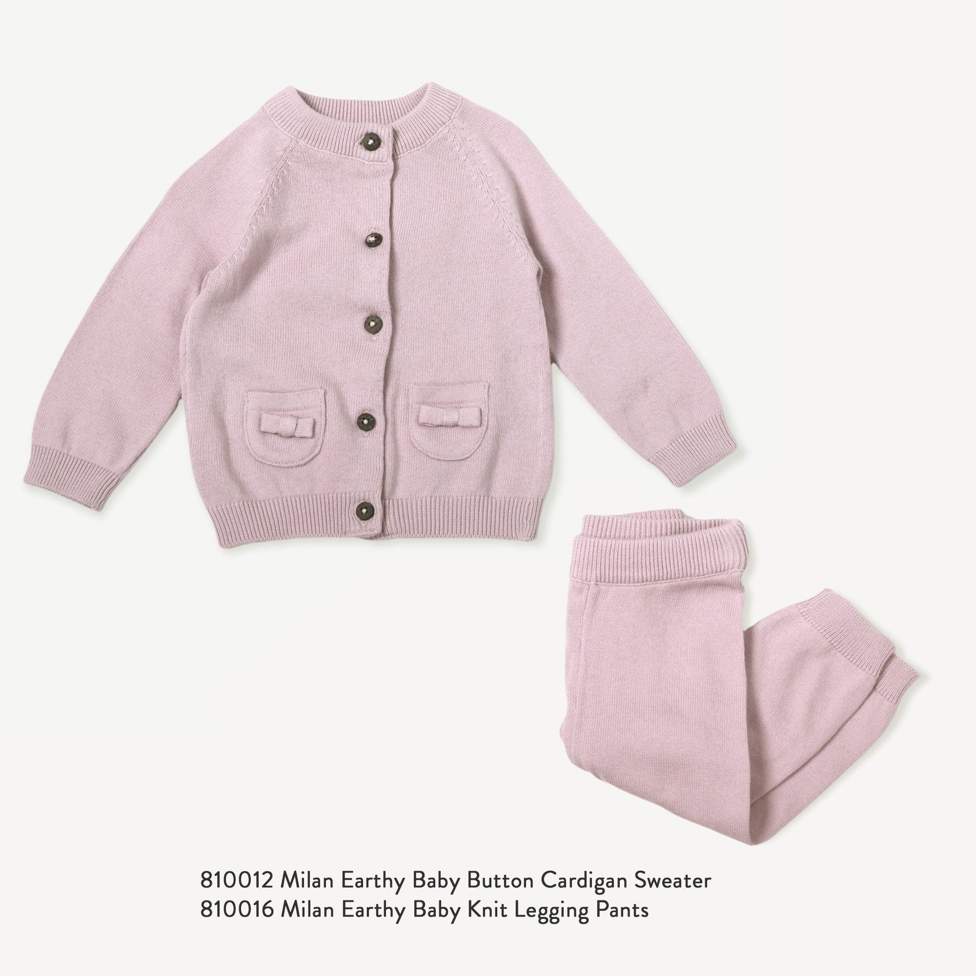 Milan Earthy Baby Button Cardigan Sweater Knit (Organic Cotton) - Viverano Organic Baby