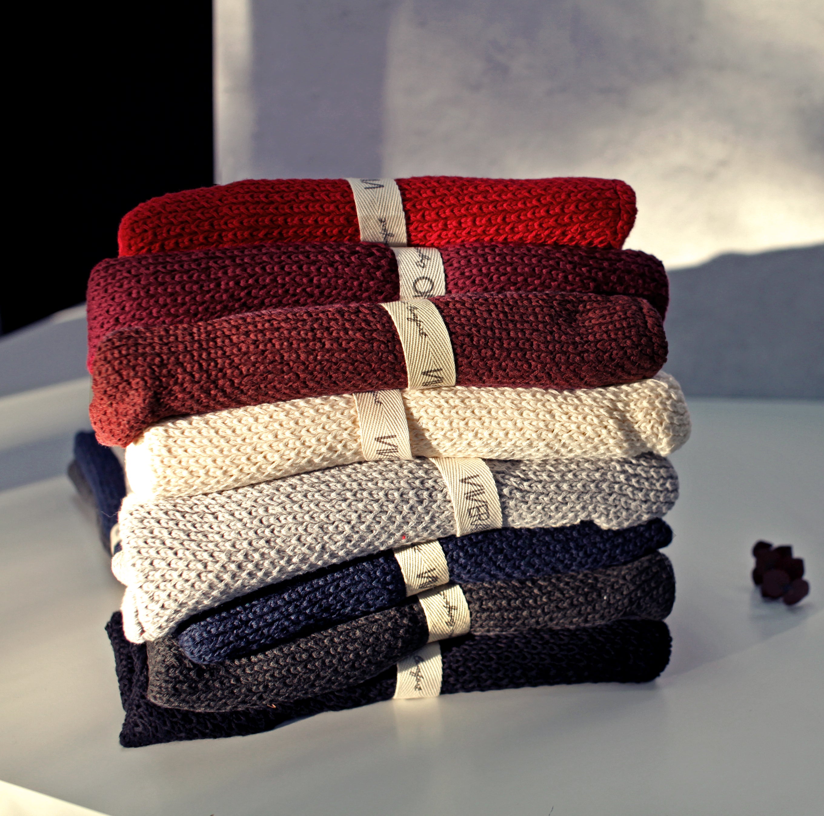 Organic Cotton Knit Scarf by Viverano