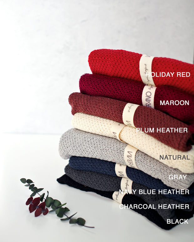 Organic Cotton Knit Scarf by Viverano