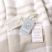 Viverano Eco-Chic Cozy Knit Jacquard Travel Blanket Wrap - Checks (Organic Cotton)