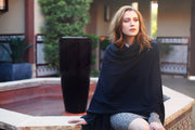 Eco-Chic Pointelle TRAVEL WRAP Shawl Sweater Cardigan Topper Kimono, Organic Cotton